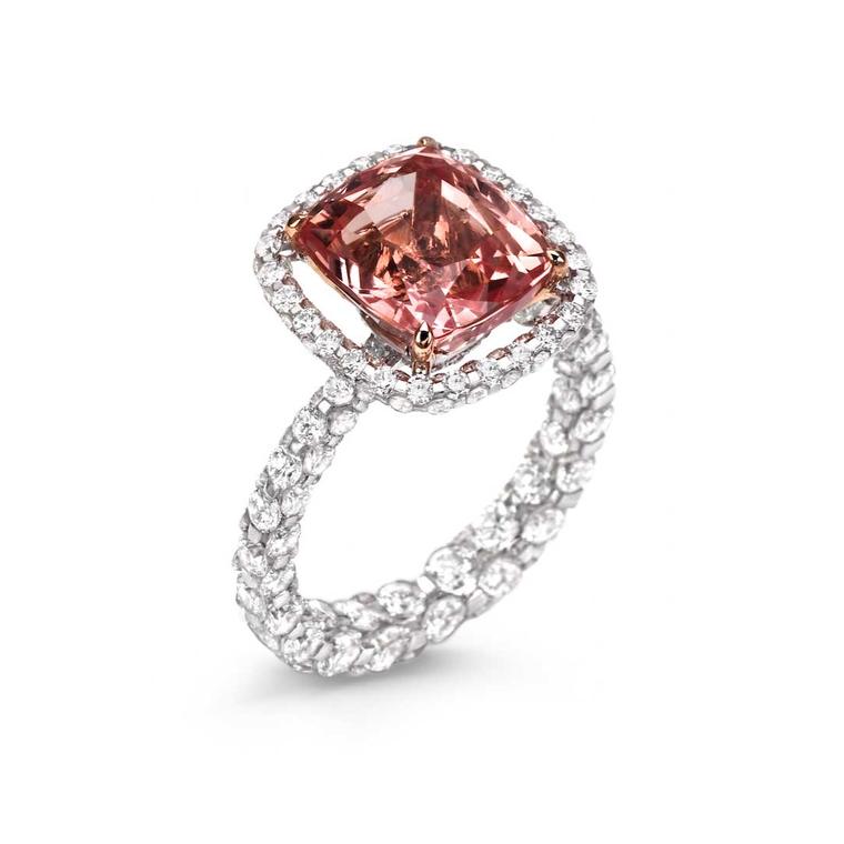 Les Merveilles Padparadscha sapphire ring