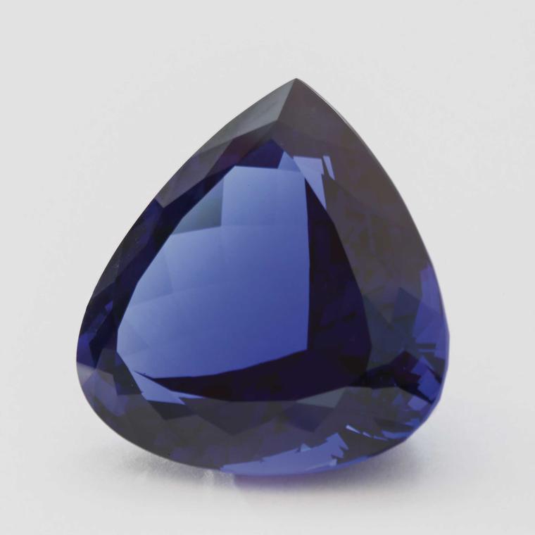 David Jerome Collection pear-shaped unmounted tanzanite