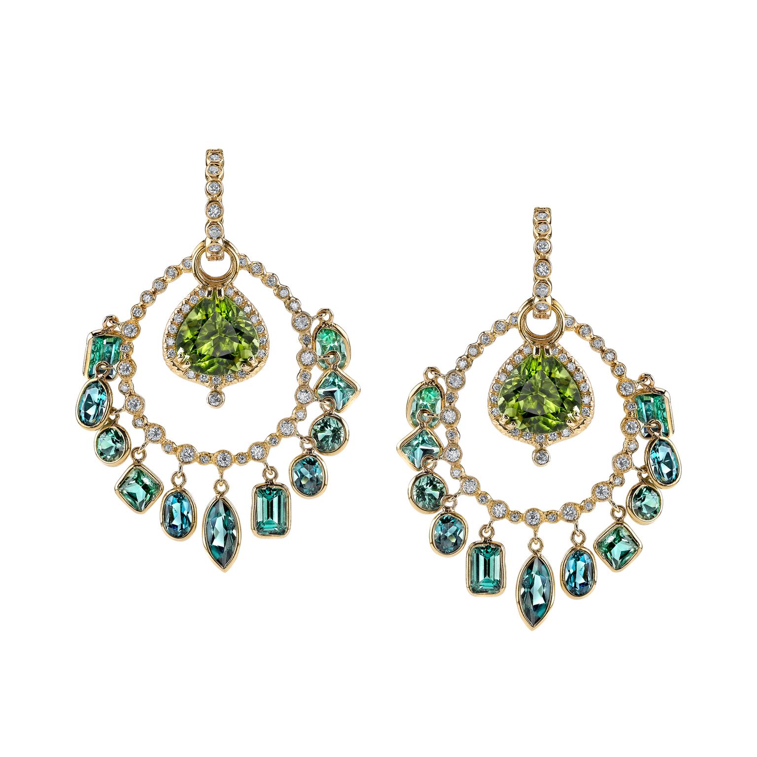 Erica Courtney Cha Cha tourmaline earrings