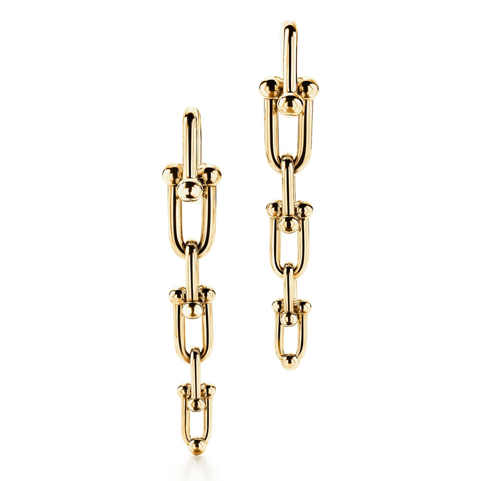 Tiffany City HardWear triple-drop gold earrings