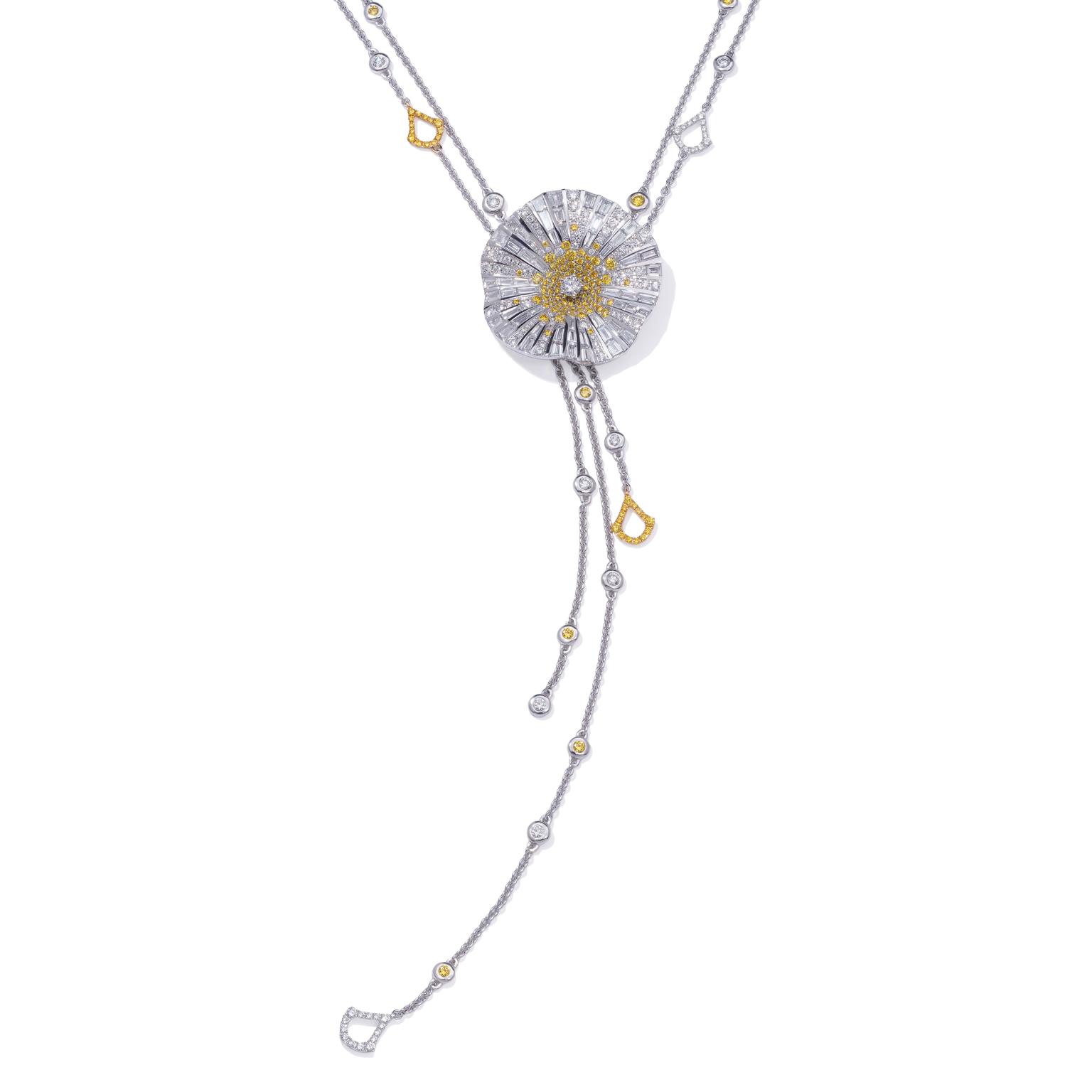 Stenzhorn Belle yellow diamond and white diamond pendant