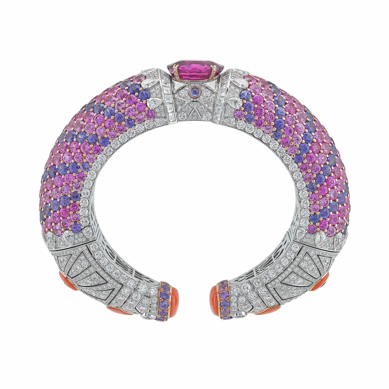 Van Cleef & Arpels Protection Federique Sri Lankan pink sapphire bracelet