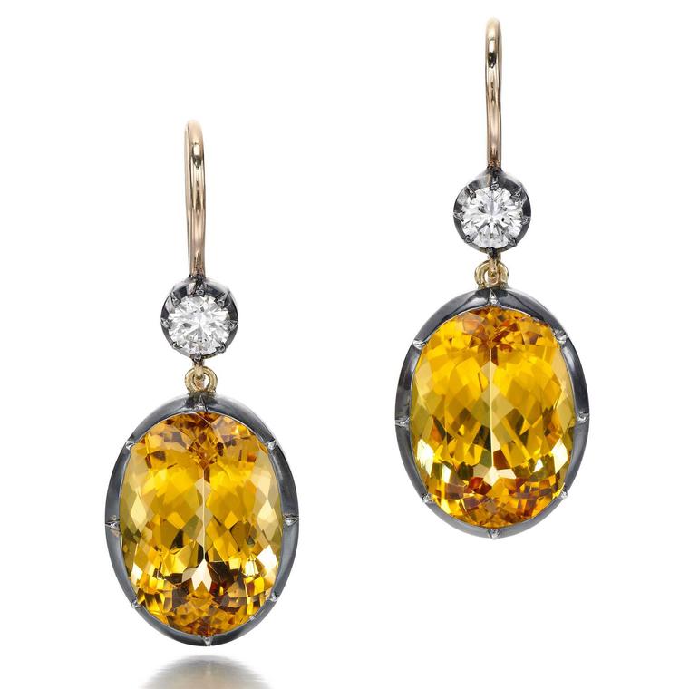 Jessica McCormack Imperial topaz dropp earrings