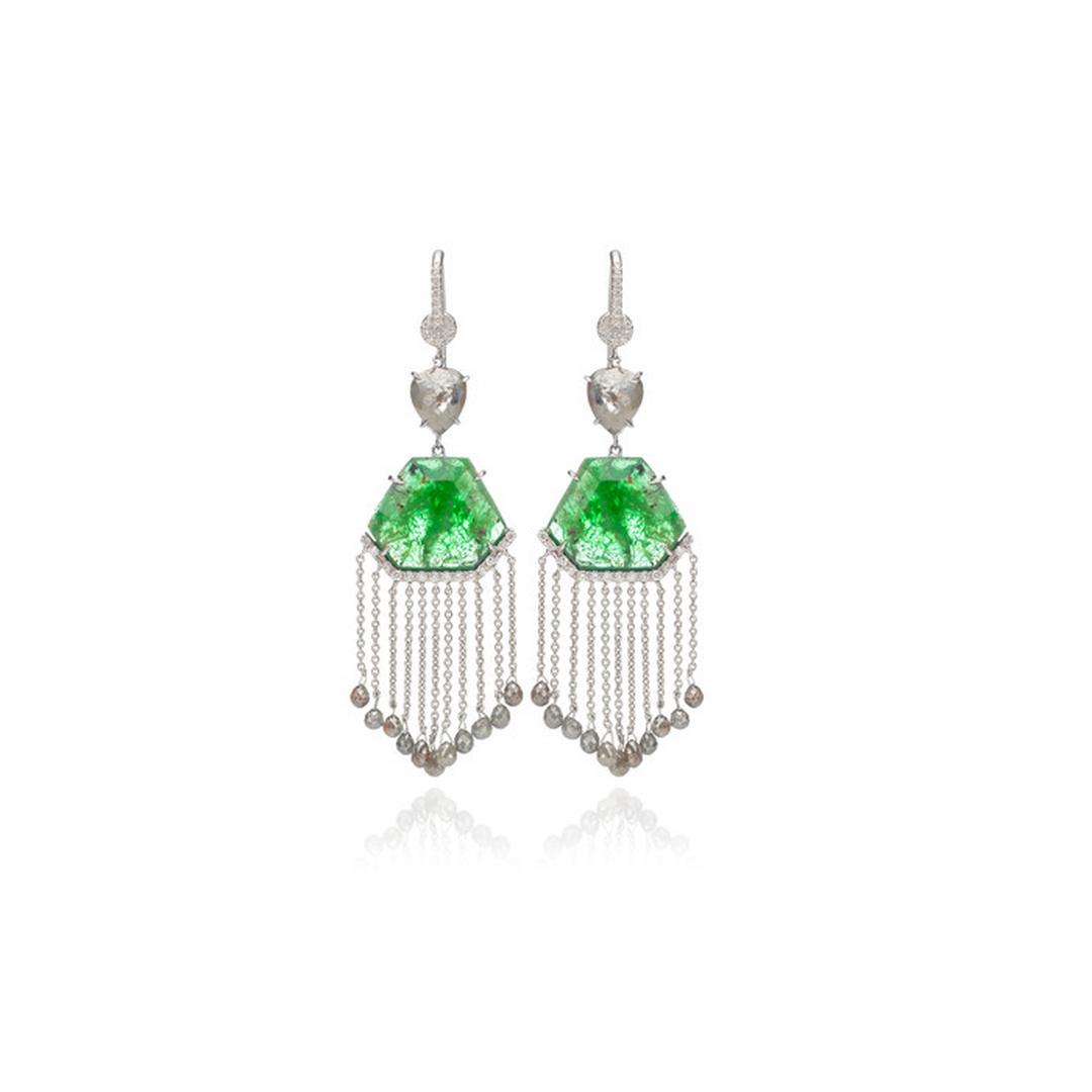 Blue Book diamond and opal fringe earrings Tiffany & Co. The