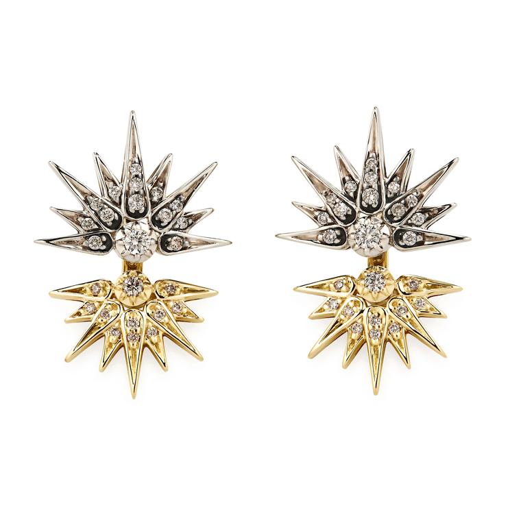 H.Stern Noble Gold and cognac diamond earrings