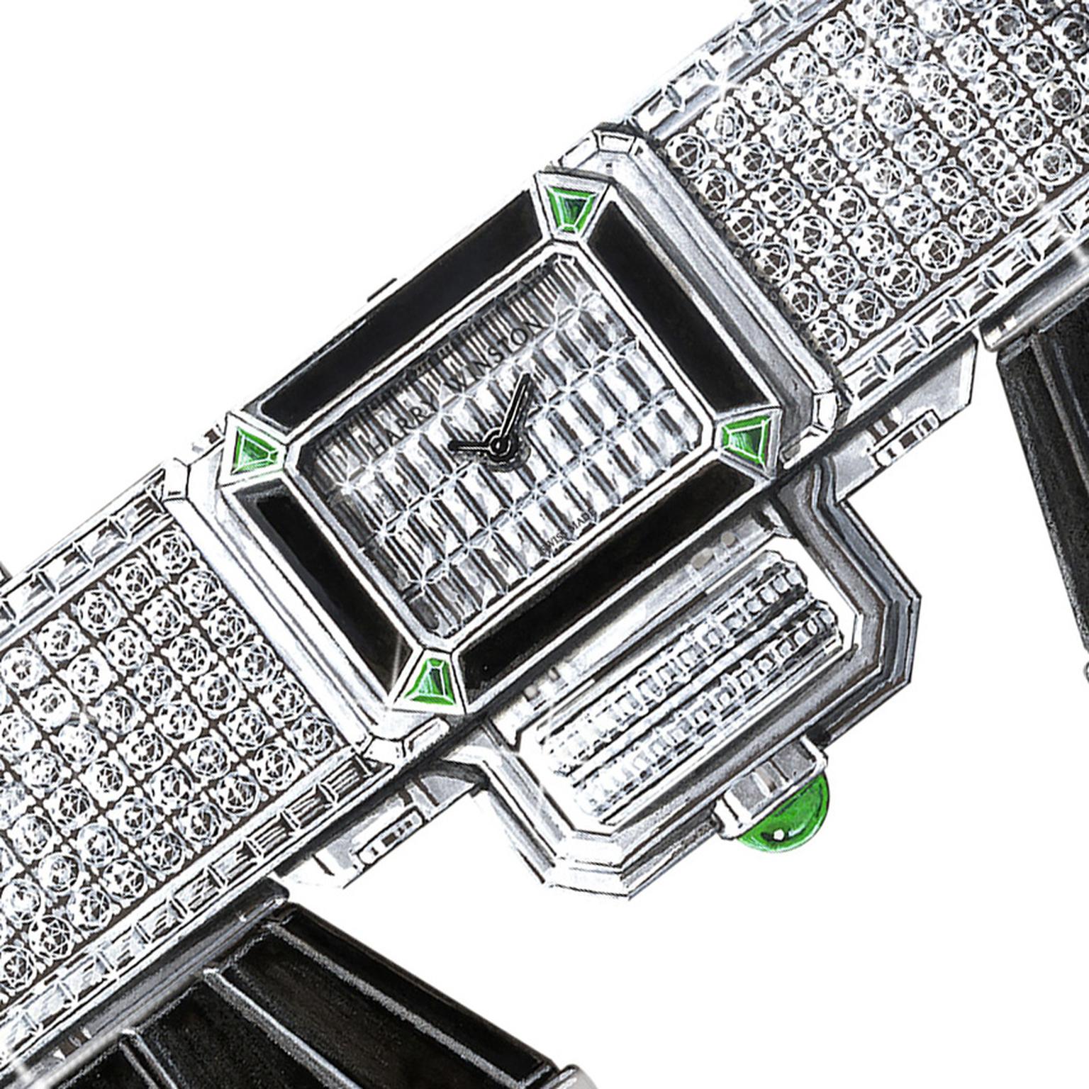 Harry Winston Broadway Glasses with secret watch