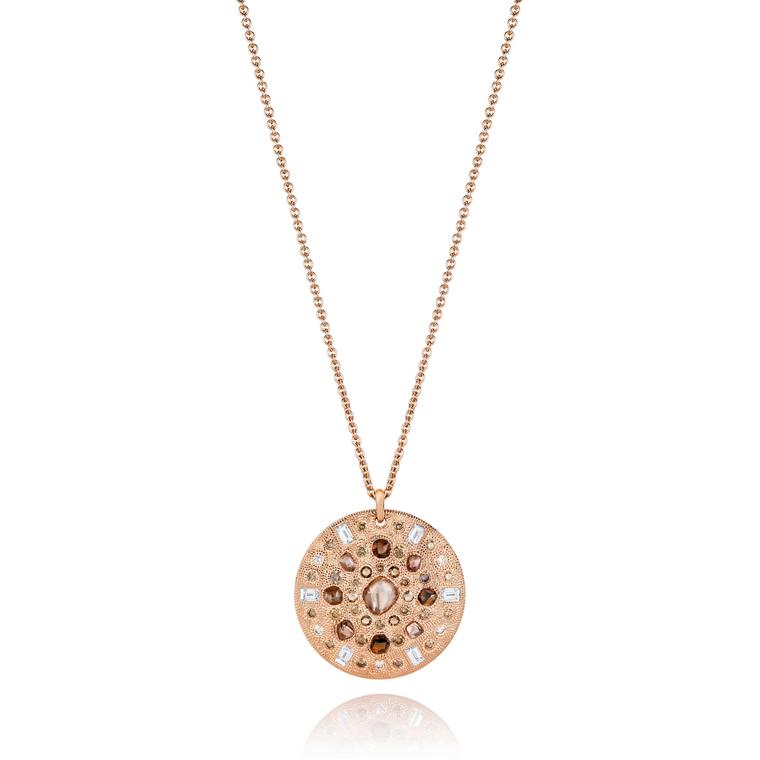 De Beers Talisman medallion in pink gold