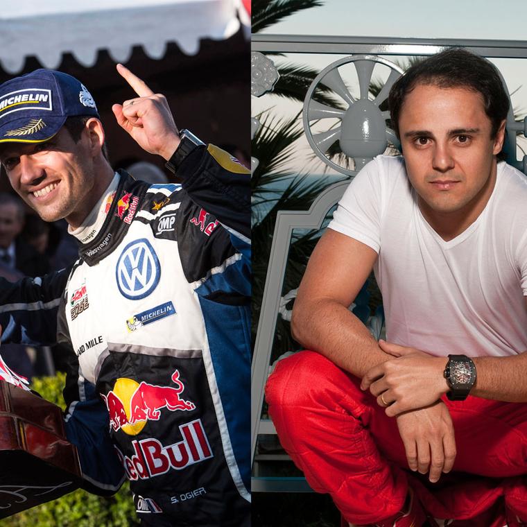 Sebastian Ogier and Felipe Massa wearing Richard Mille watchs