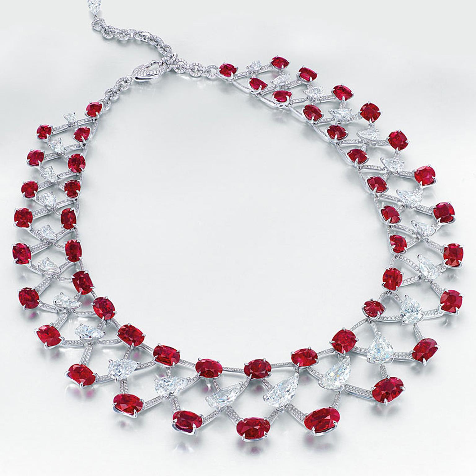 Edmond Chin ruby and diamond necklace Courtesy of Christie's
