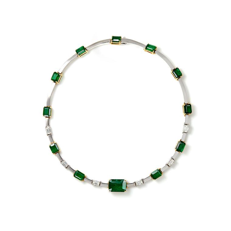 Ara Vartanian emerald and diamond choker