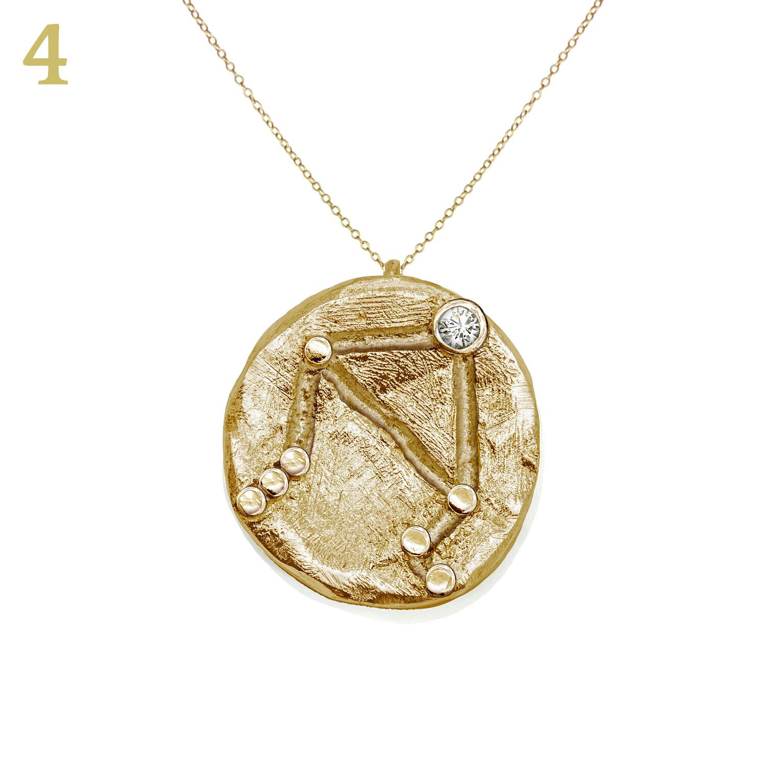 Anna Loucah Fairtrade gold and diamond amulet necklace