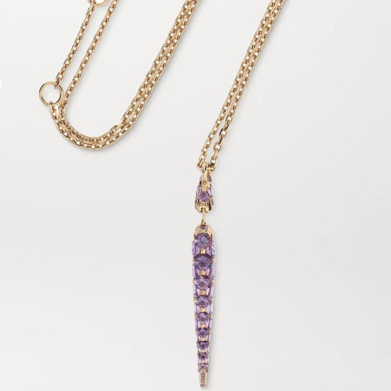 BOGHOSSIAN Merveilles Icicle 18-karat rose gold amethyst necklace  £4,600 Still