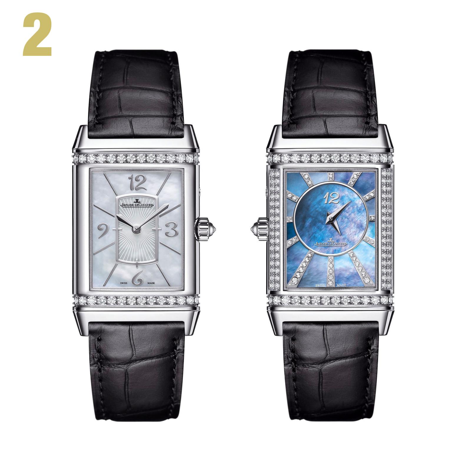 2 Jaeger-LeCoultre Reverso Lady Ultra Thin Duetto Duo white gold watch