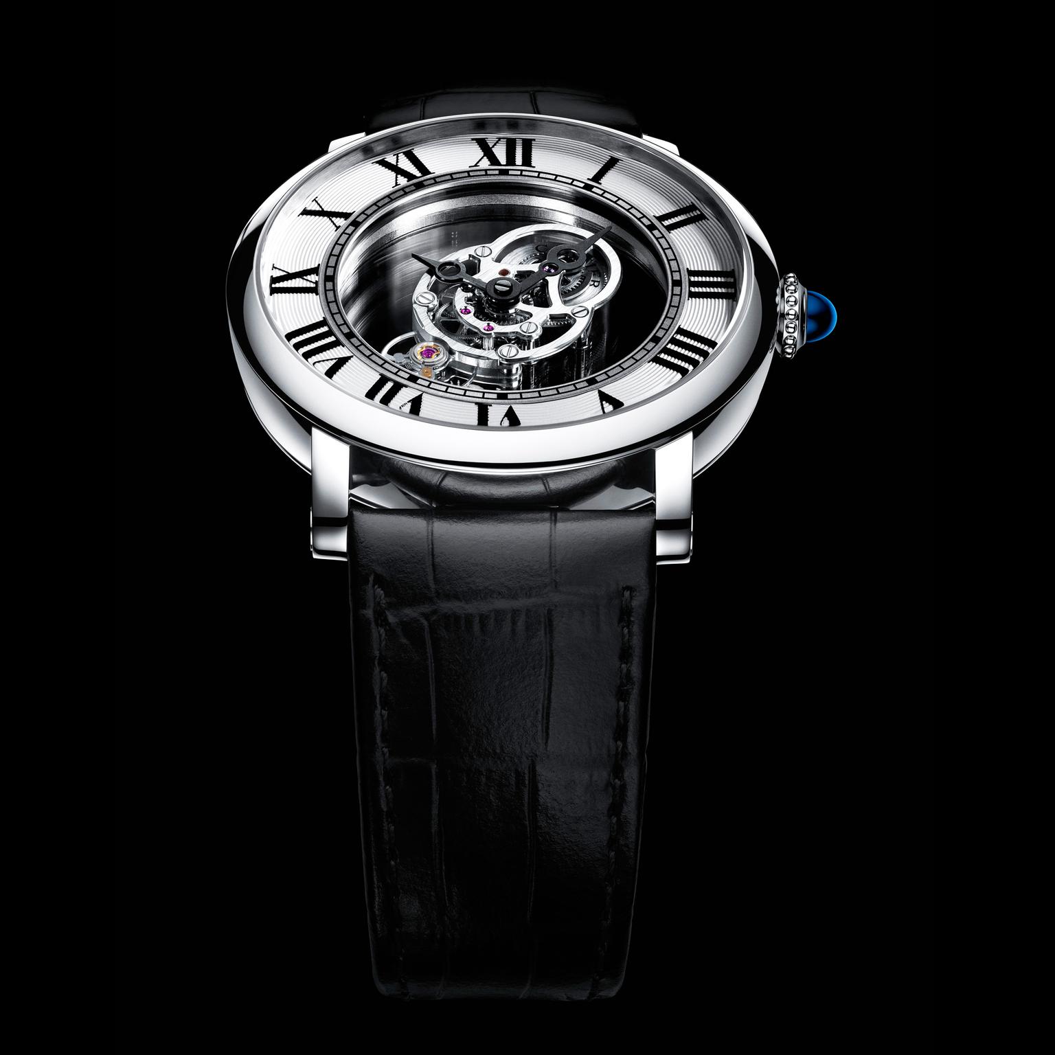Rotonde de Cartier Astromystérieux watch - black background