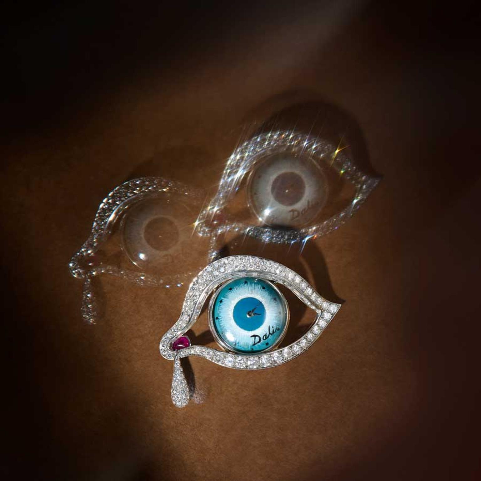 Salvador Dali The Eye of Time brooch Louisa Guinness Gallery