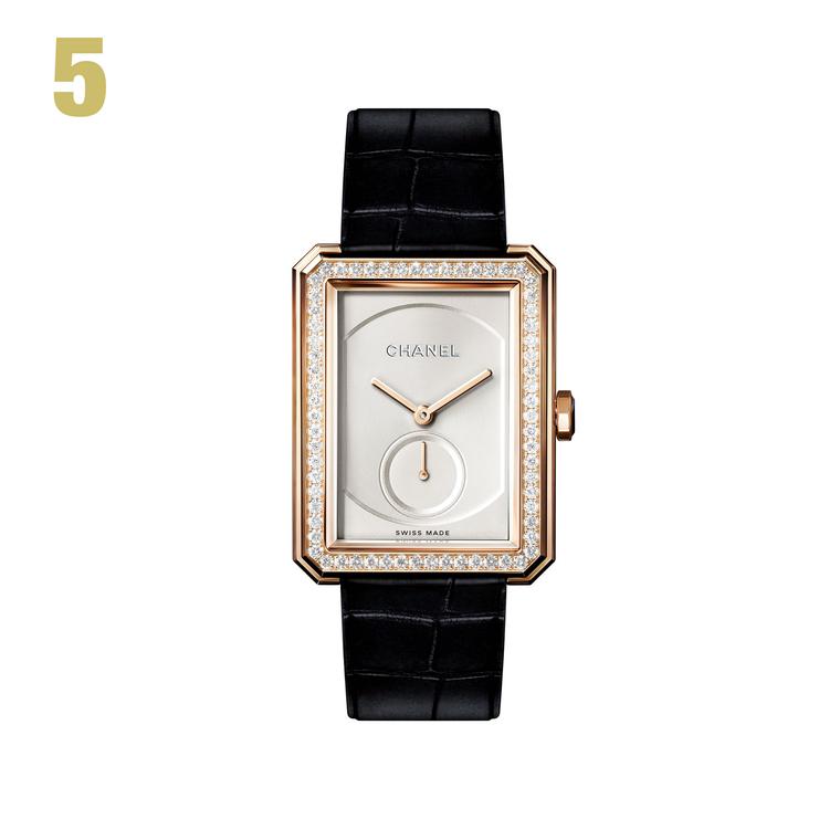 5 Chanel diamond-set medium-sized Boy.Friend watch