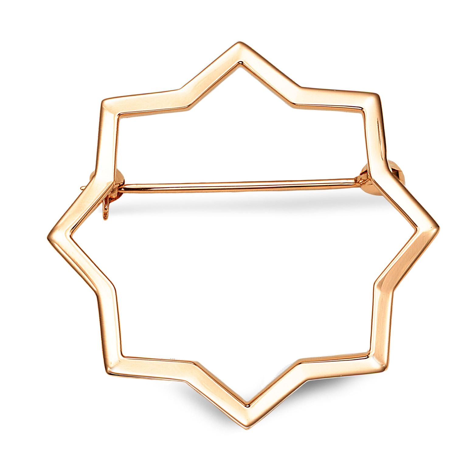 Octium Sun Collection rose gold Star brooch