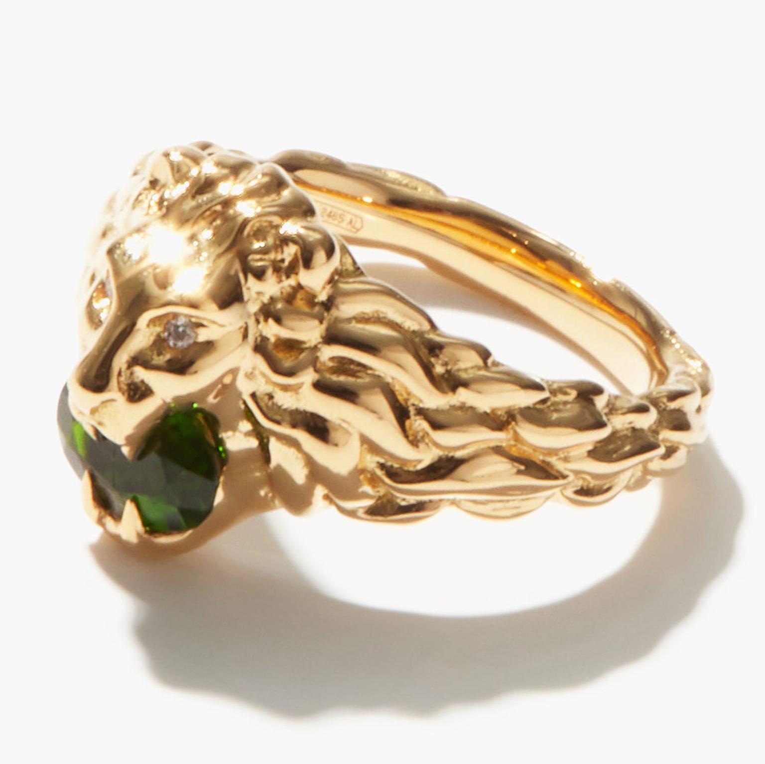 10K Yellow Gold Men Ring Lion Face – BRALEM