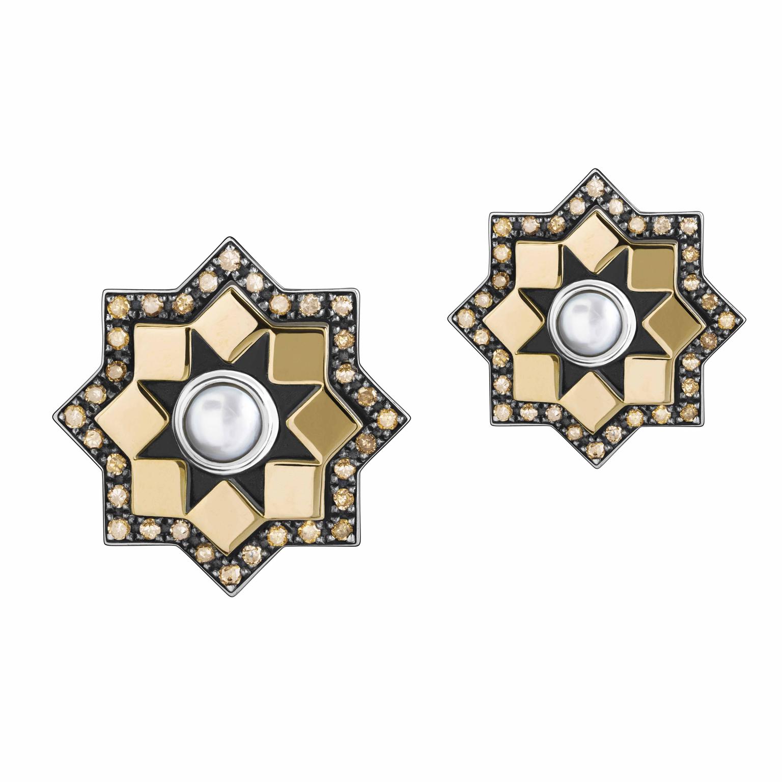 Mamluk earrings by Azza Fahmy