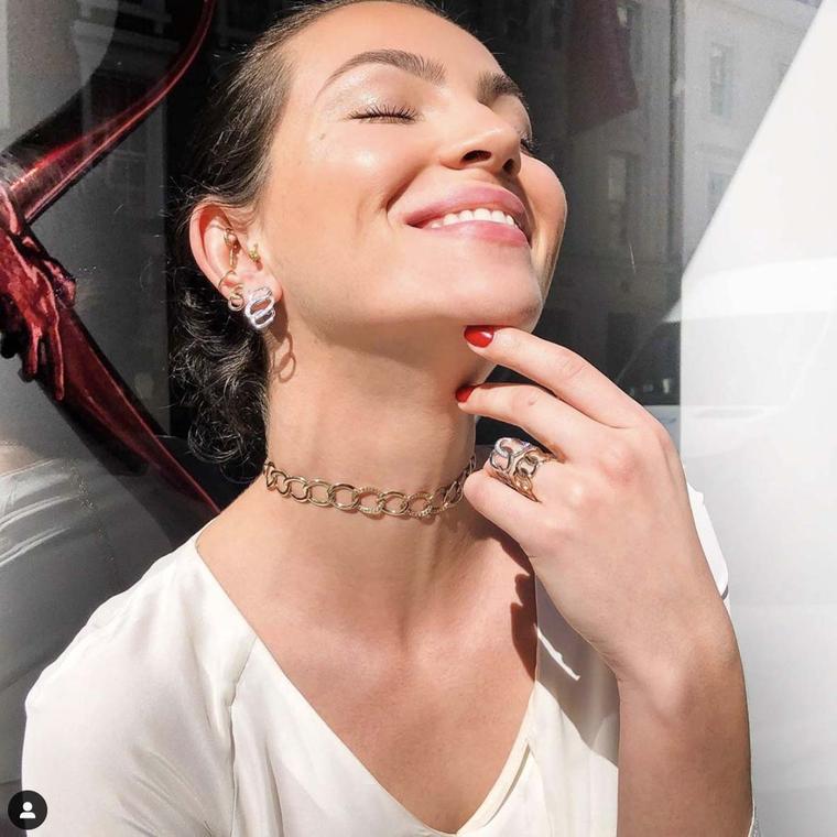 Pomellato Brera rose gold versatile choker with diamonds Pomellato The Jewellery Editor