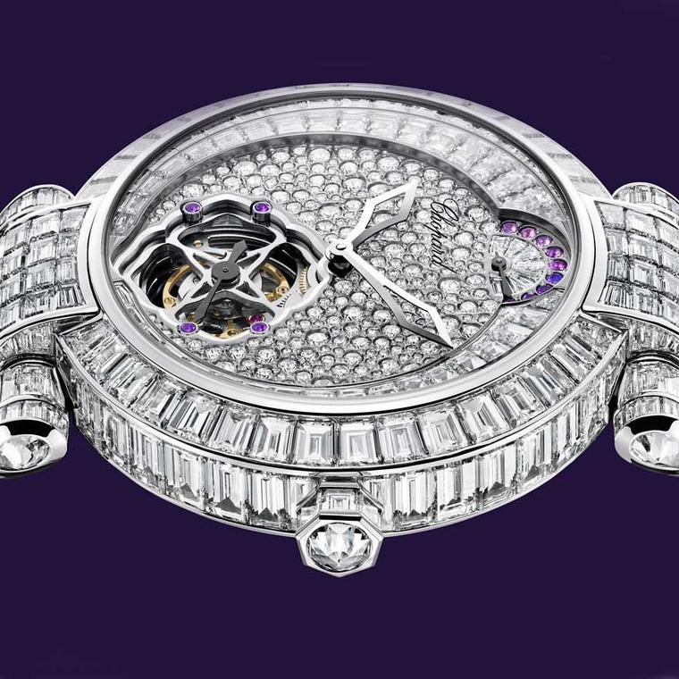 Chopard Imperiale Tourbillon white gold and diamond watch close-up