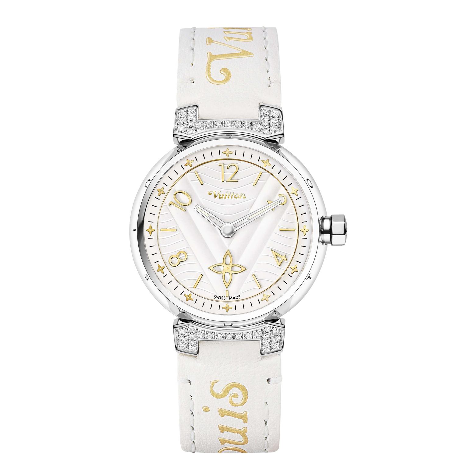 LOUIS VUITTON Tambour diamond Dial Quartz Ladies Watch