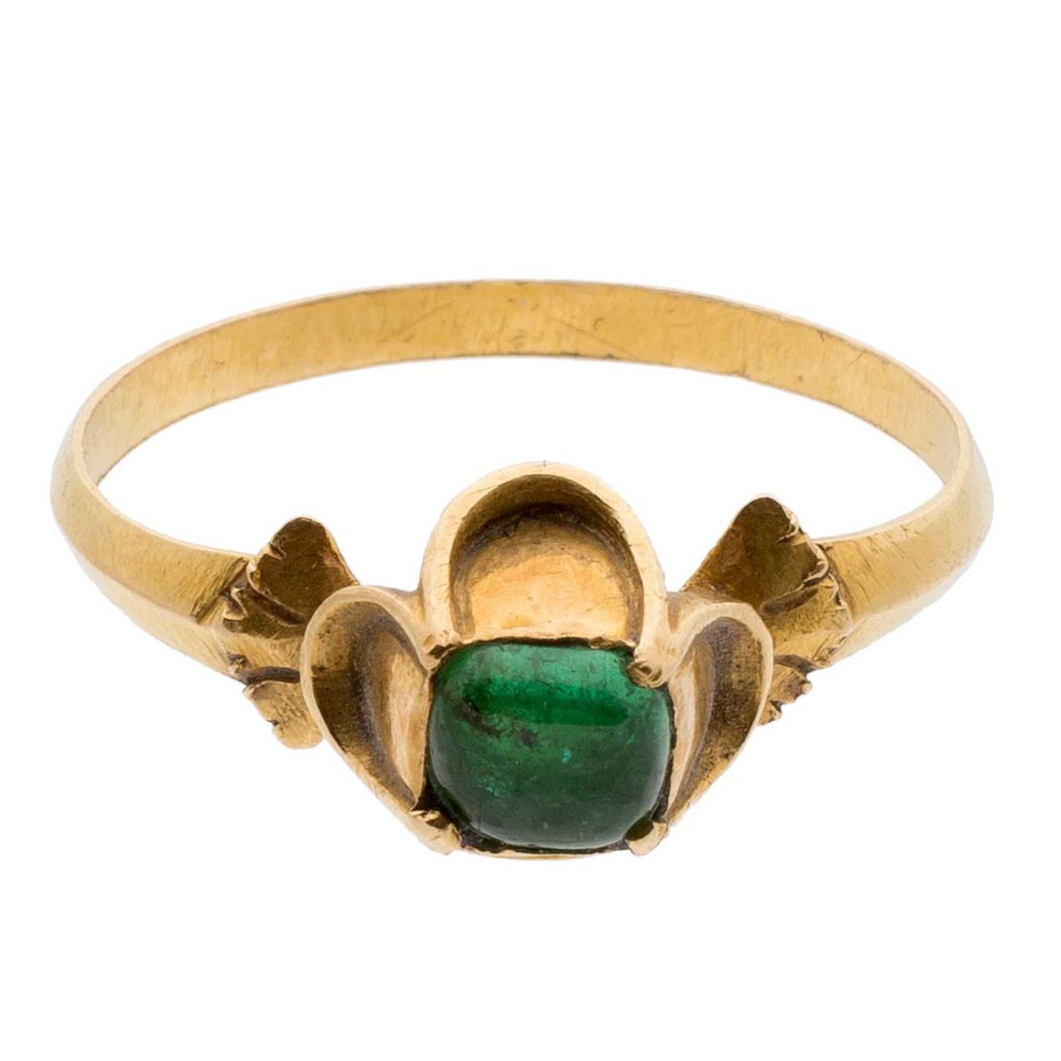 Les Enluminures Elizabethan Gold And Emerald Ring