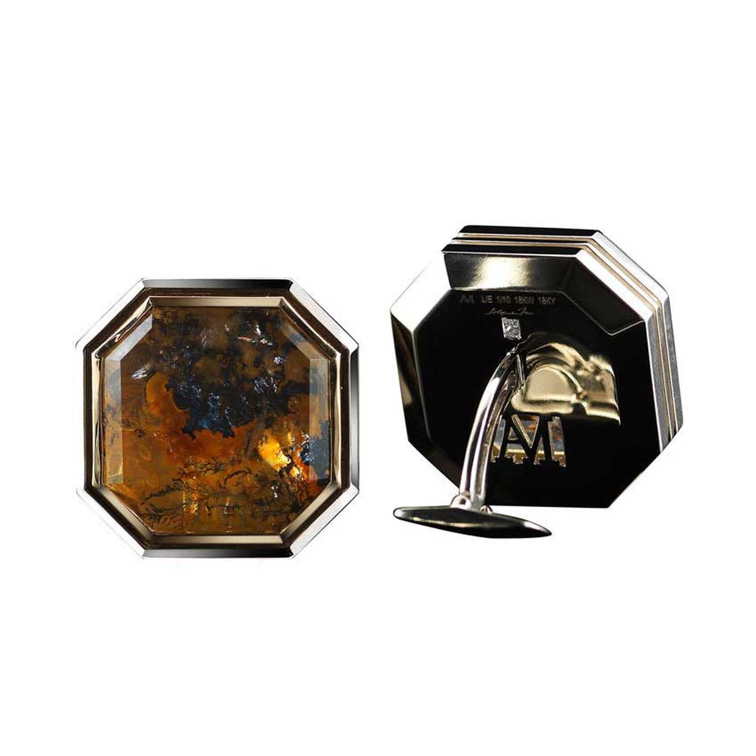 Alexandra Mor gemstone cufflinks 1stdibs