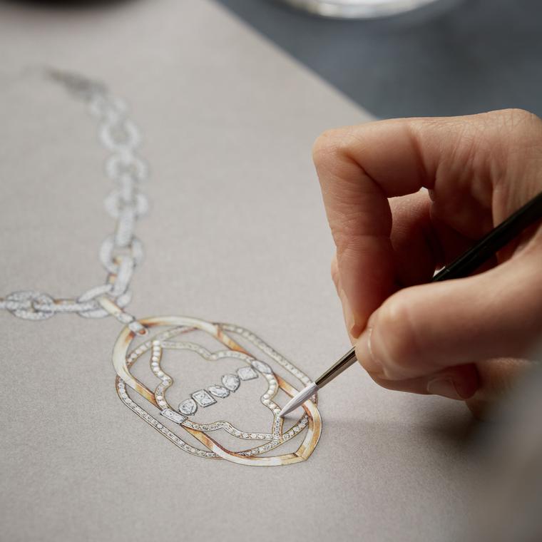 Drawing Venetian Dream necklace by Pomellato