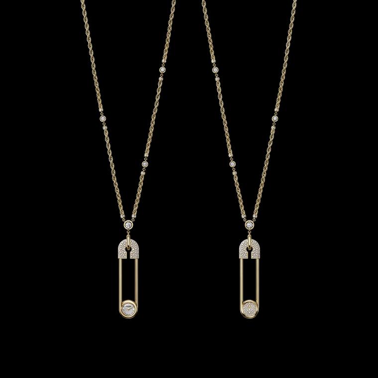Safety Pin long necklace watch by Chanel