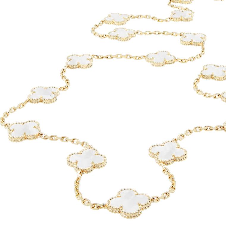 Van Cleef Arpels Vintage Alhambra necklace in rock crystal created in limited numbers for the jewel’s 50th anniversary 