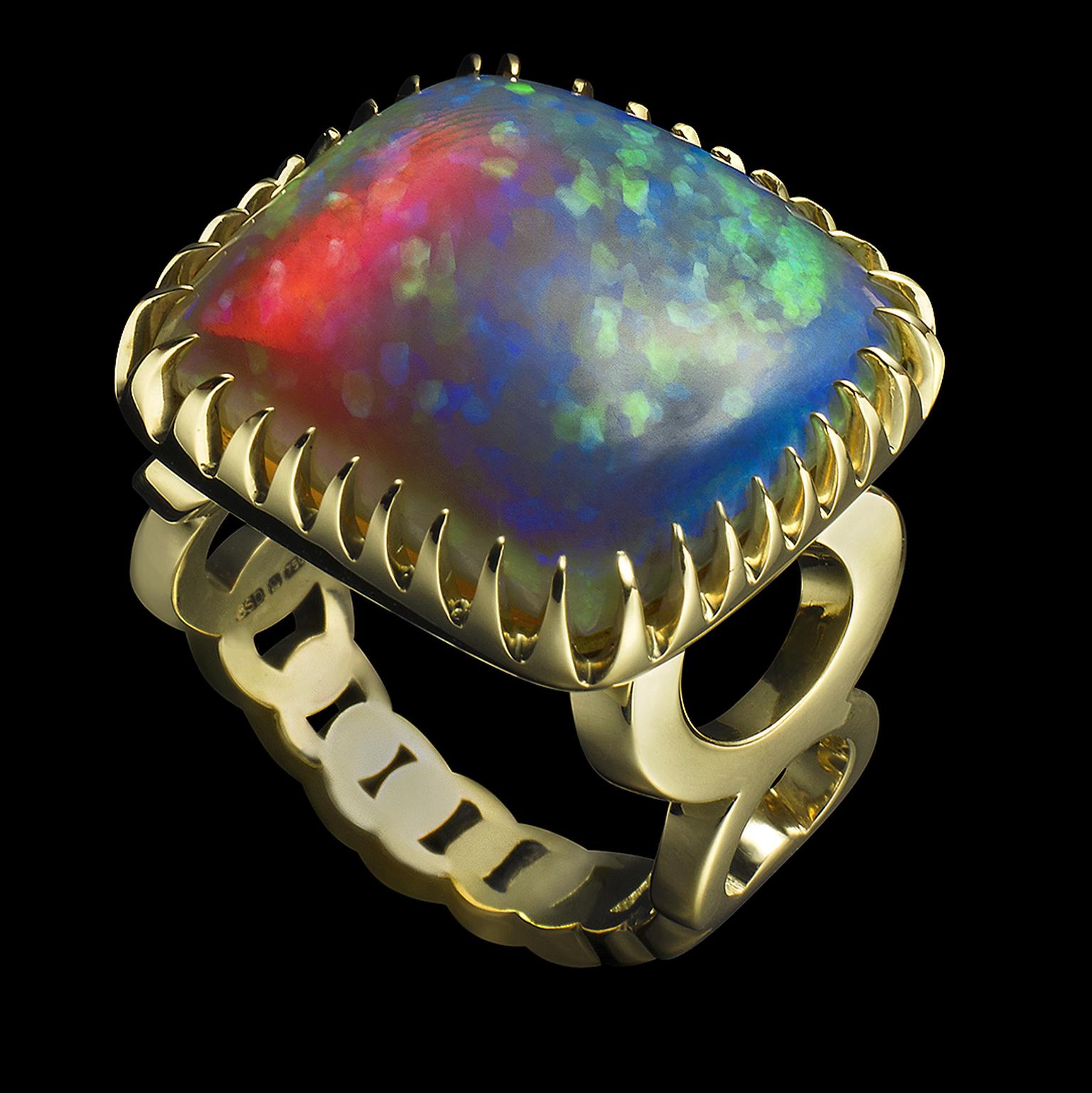 Ben Day Firefly opal ring