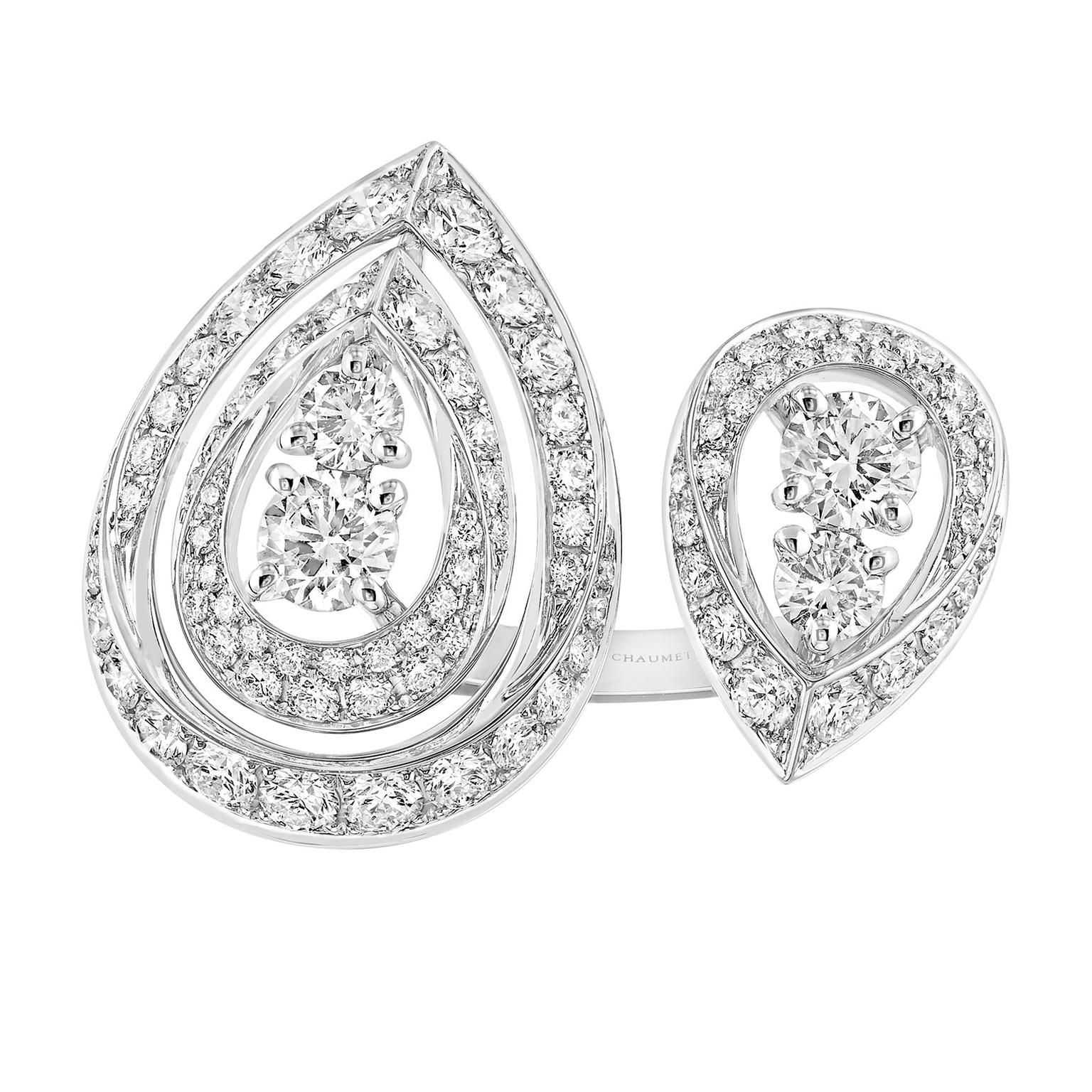 Chaumet Toi & Moi Joséphine Ronde de Nuit diamond ring in white gold