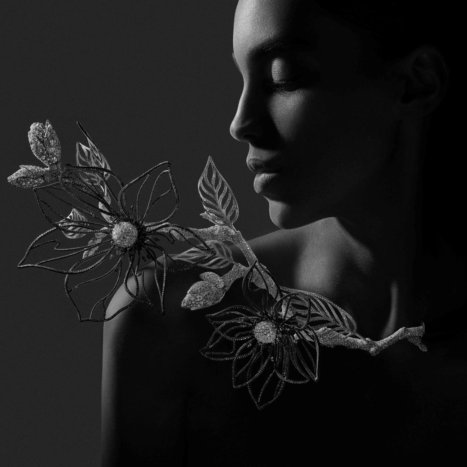Impermanence Magnolia necklace, Composition N°2 by Boucheron