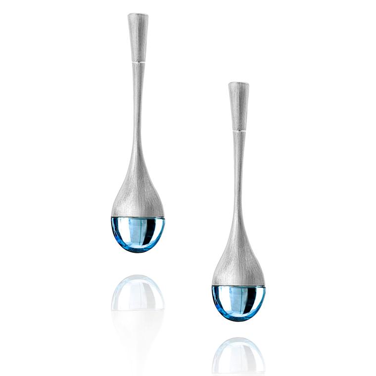 Atelier Schiper Pingo Water blue topaz earrings
