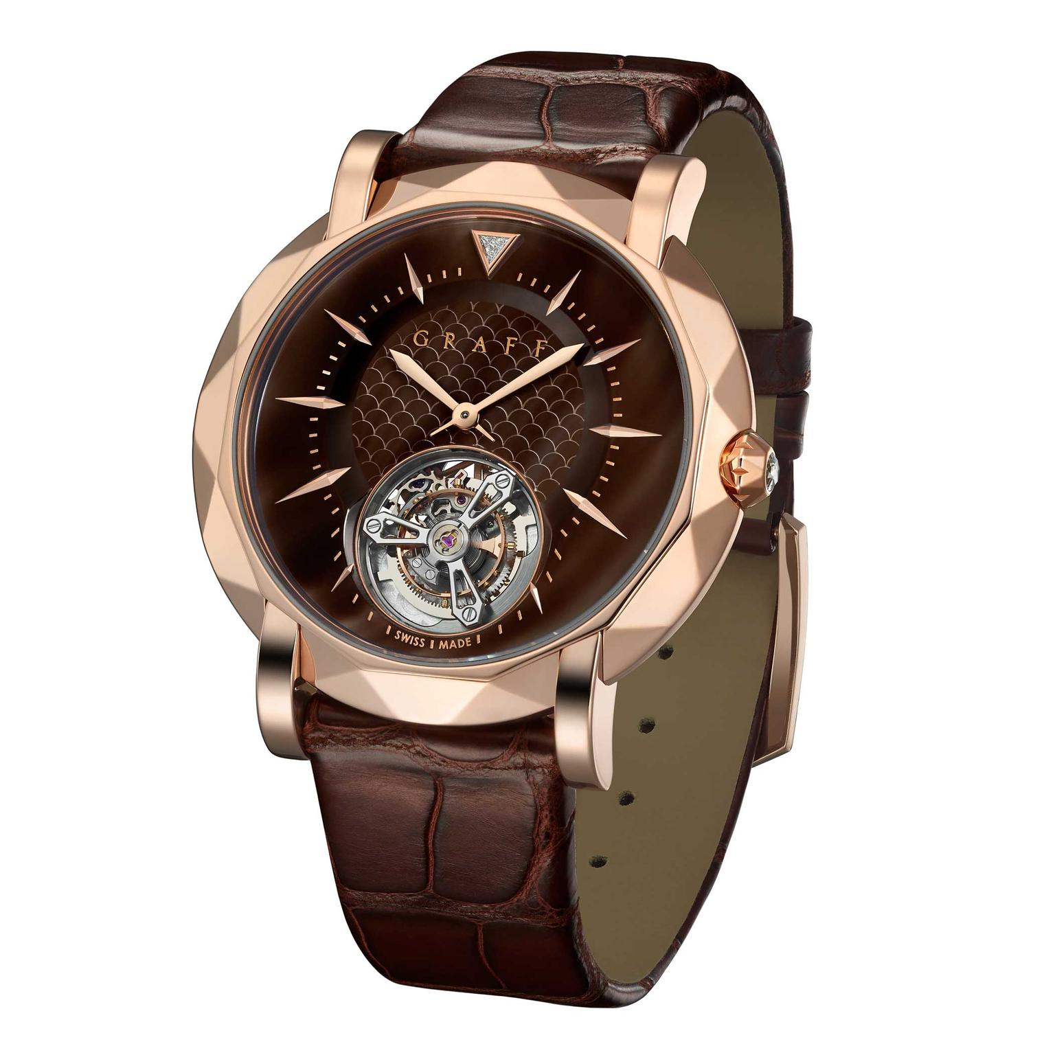 Graff Tourbillon with chocolate brown mother-of-pearl dial