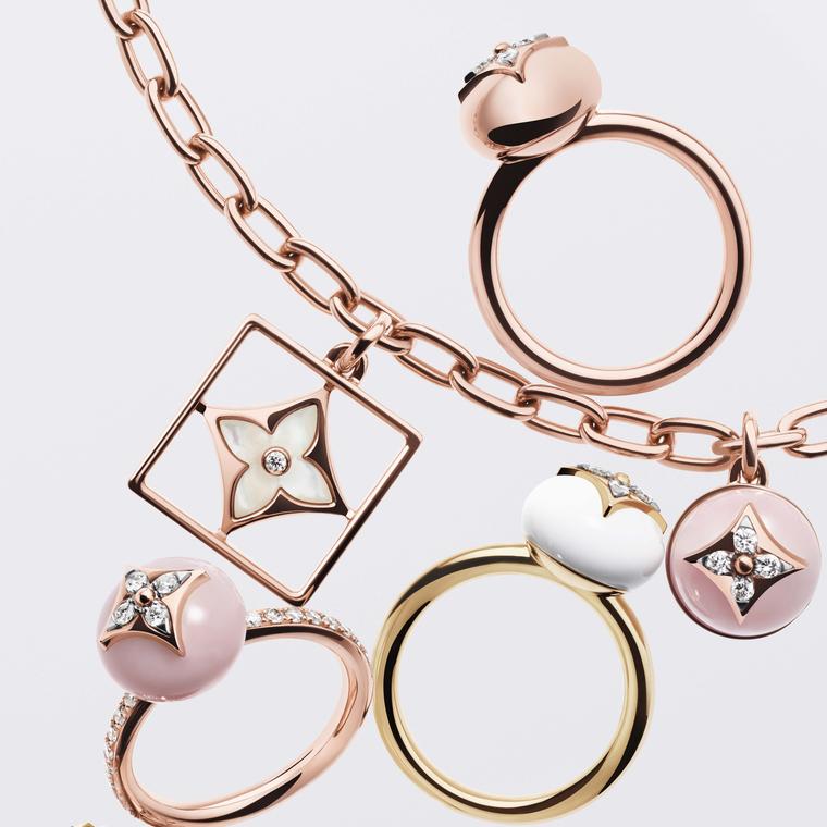 Louis Vuitton B Blossom rings and necklace