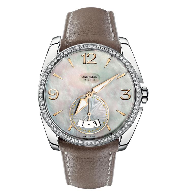 Tonda 1950 Metropolitaine steel watch with diamonds