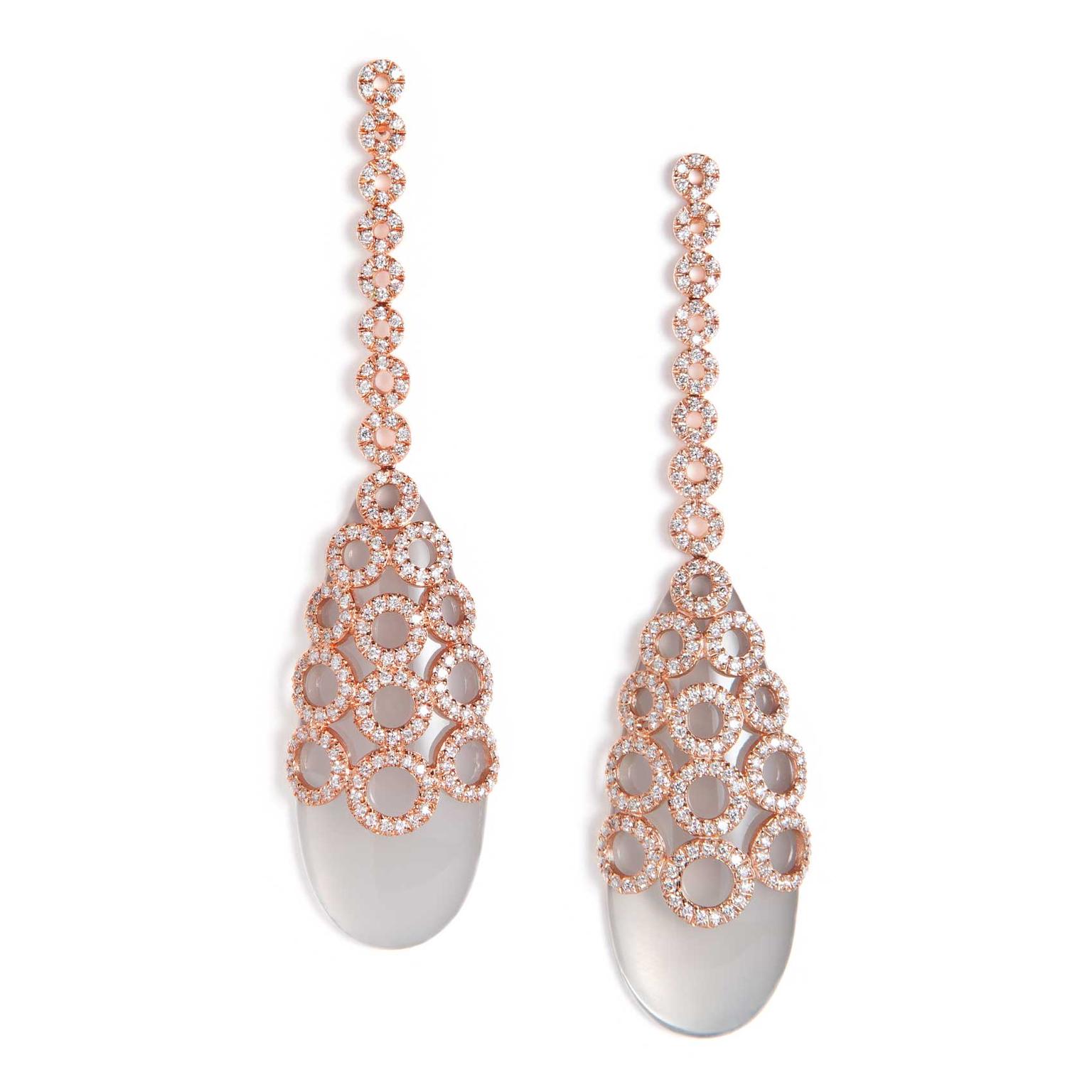 Carla Amorim Salt of Flower milky quartz earrings