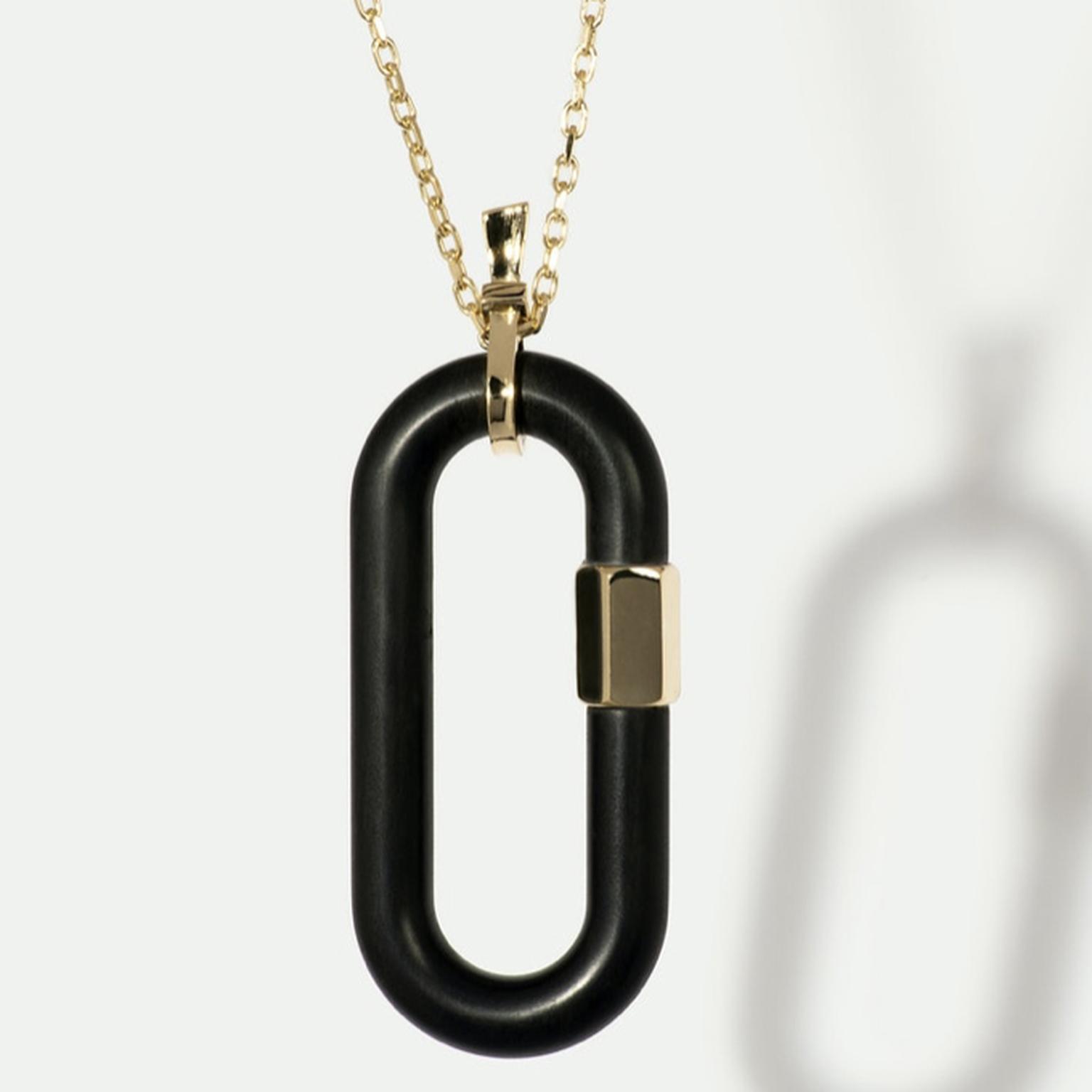 Giant Warrior Chain Ebony Necklace from Hannah Martin