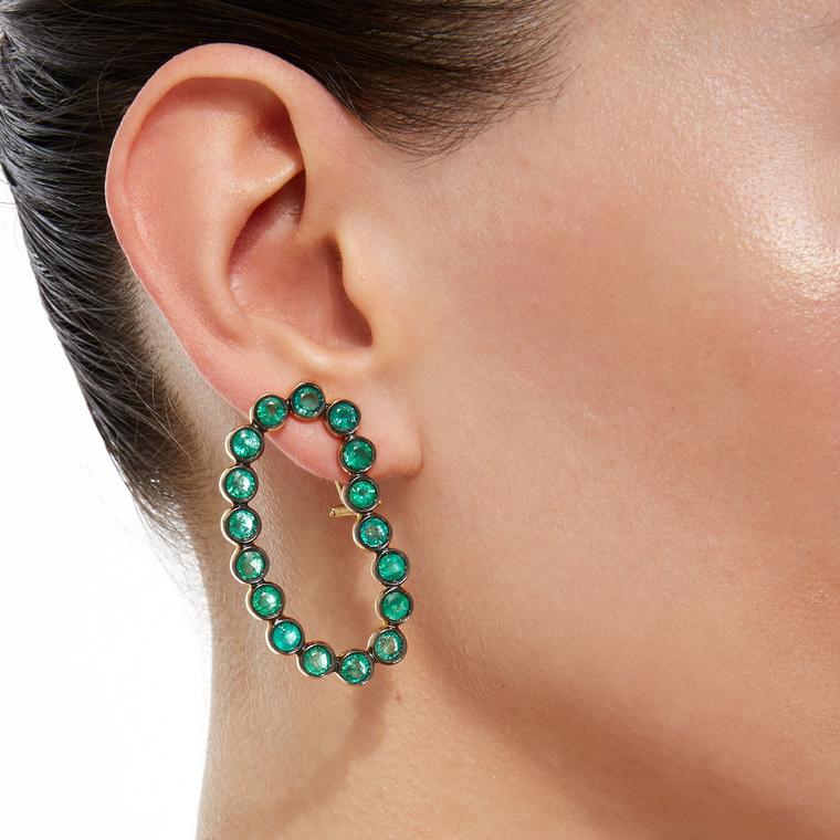 Ana Khouri GemfieldsxMuse Lourdes emerald earrings