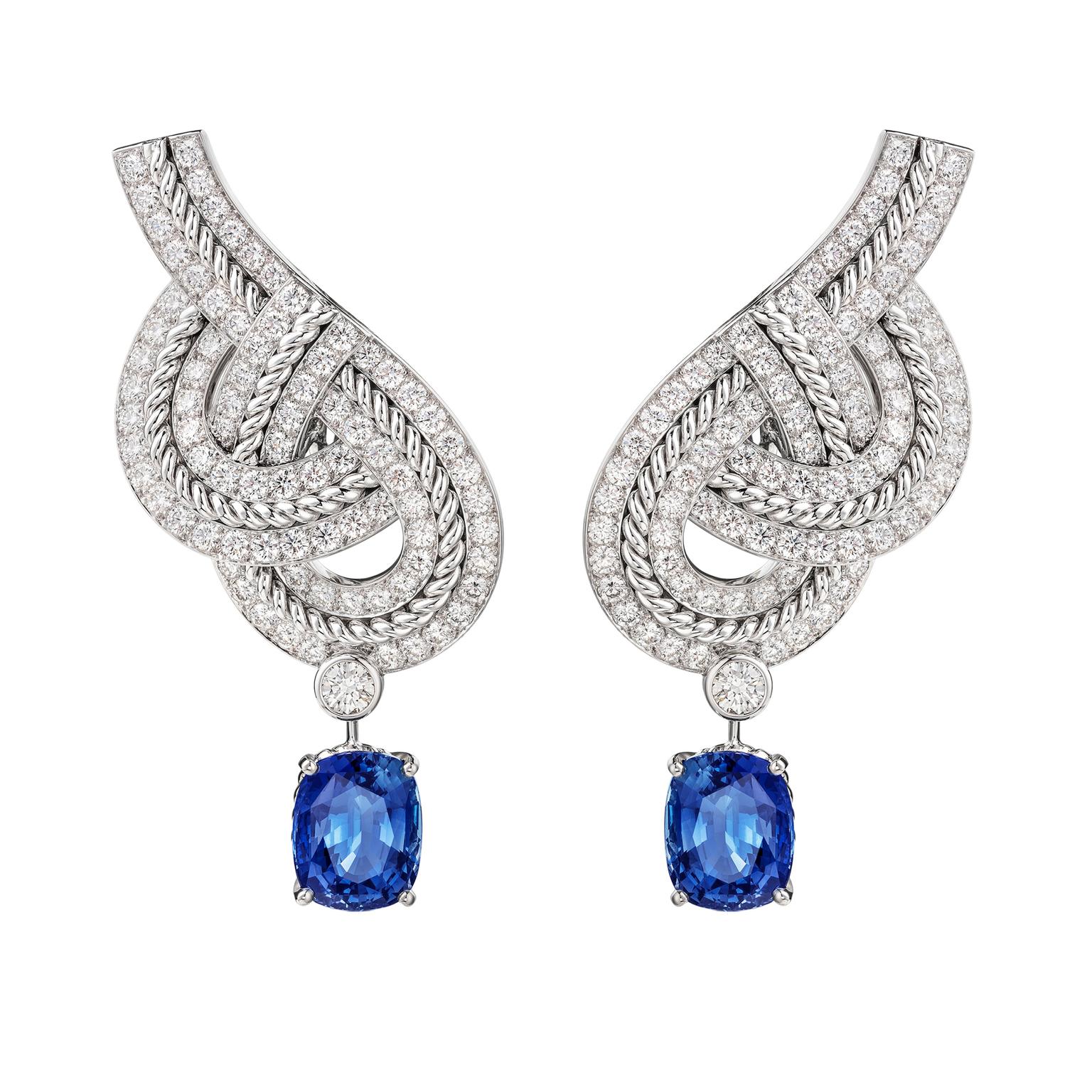 Chanel Flying Cloud Azurean Braid earrings