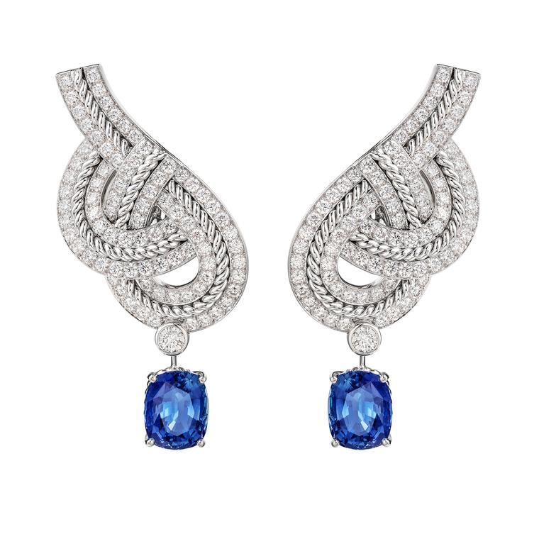Chanel Flying Cloud Azurean Braid earrings