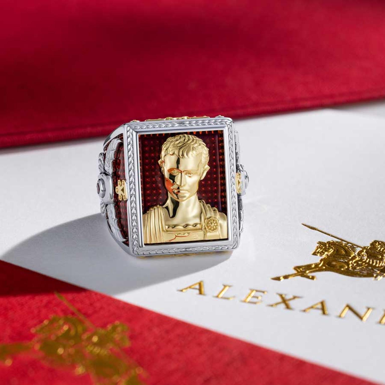 Alexandria Face of Rome ring lifestyle