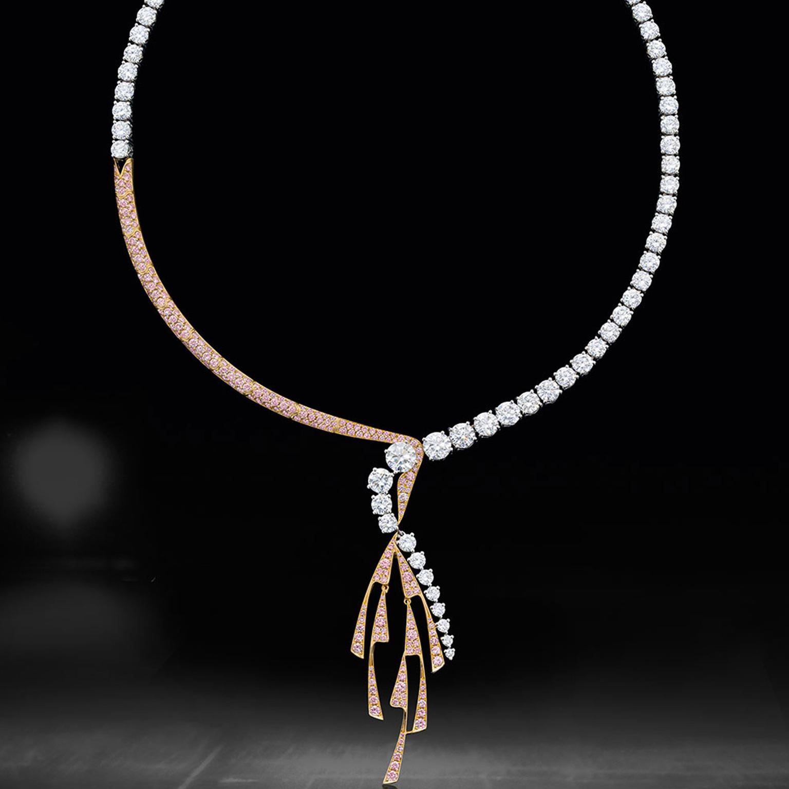 Boodles Pas de Deux pink diamond necklace