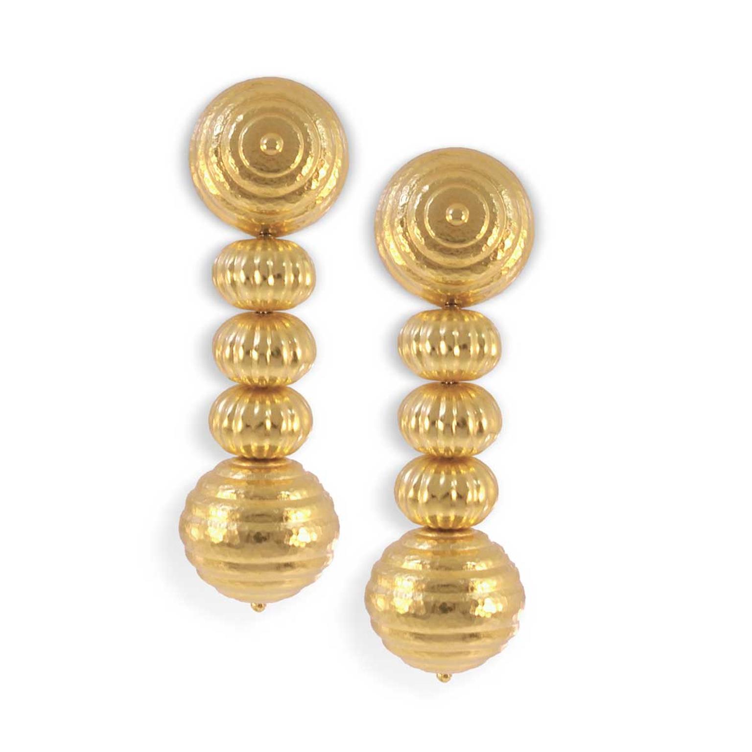 Lalaounis Minaon bead earrings white background