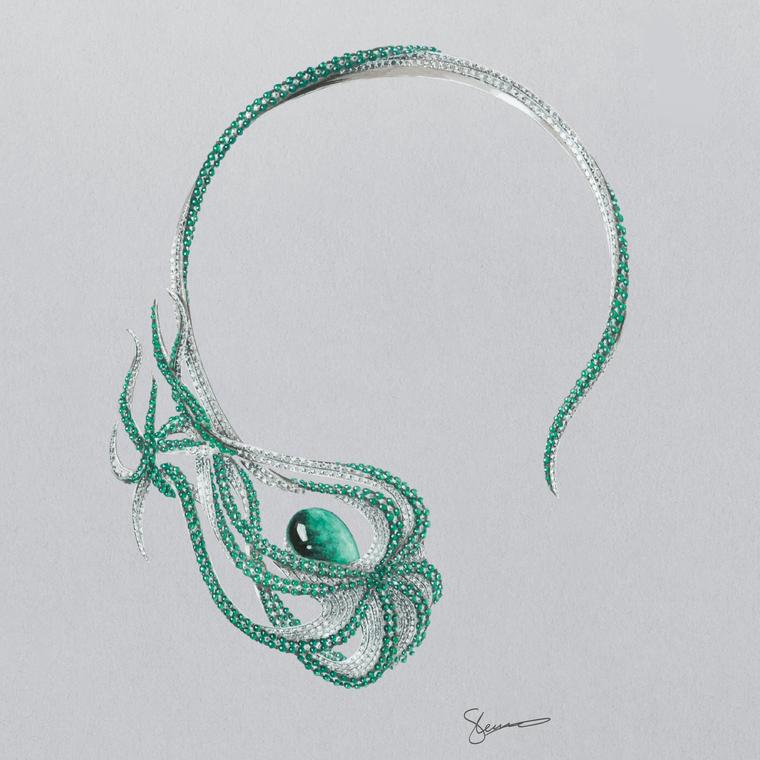 Shaun Leane Muzo Emerald necklace