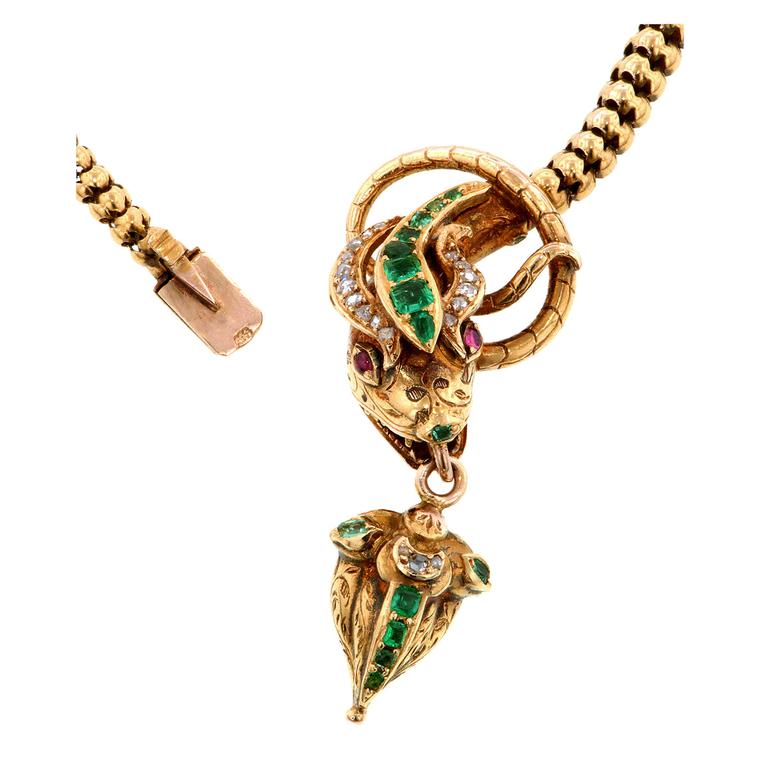 Doyle & Doyle Victorian snake necklace