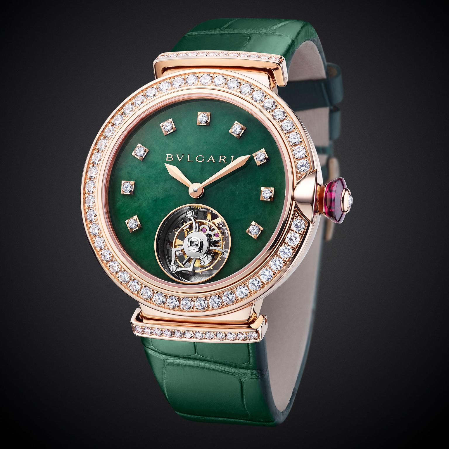 LVCEA tourbillon with a green jade dial | Bulgari | The Jewellery Editor