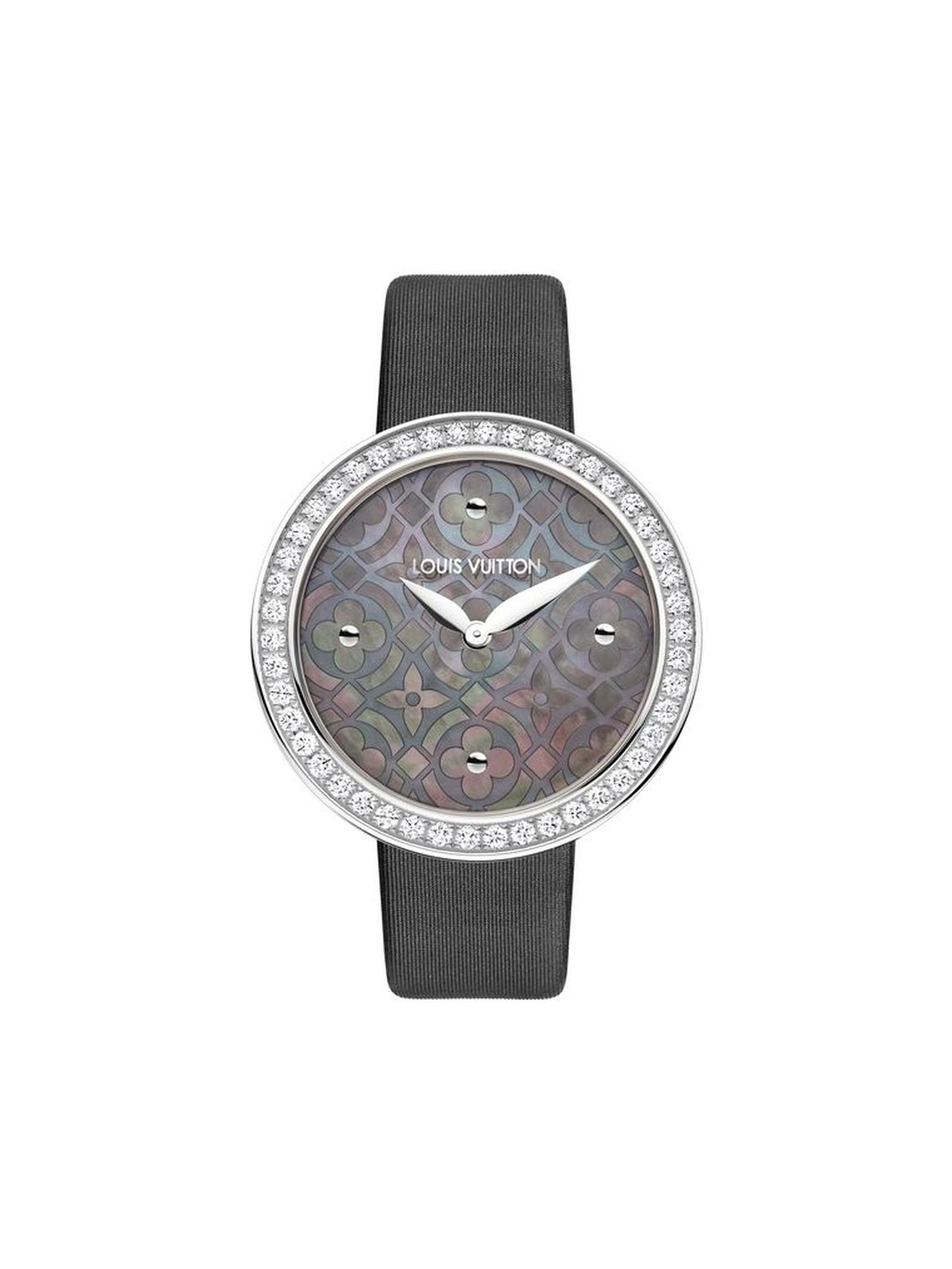 Louis Vuitton Dentelle de Monogram watch with a grey Polynesian pearl dial